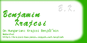 benjamin krajcsi business card